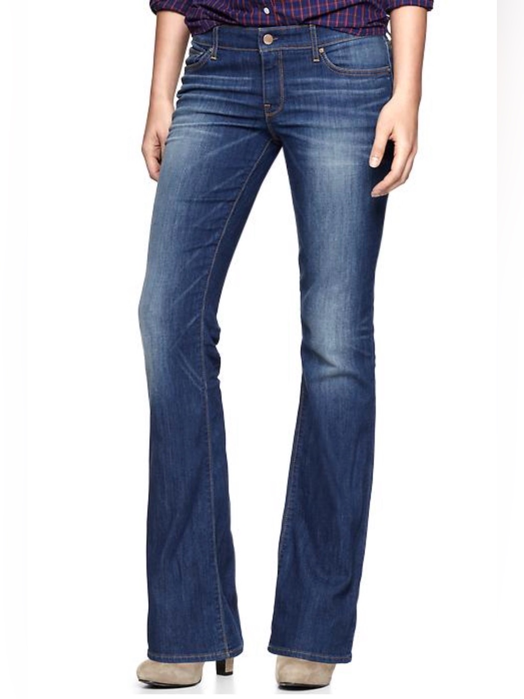 Gap 1969 Sexy Boot Low Rise Jeans Womens 27 4a Blue Denim Boot Cut Stretch Y2k